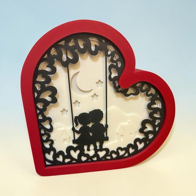 Silhouetten Lampe Herz