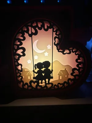 Silhouetten Lampe Herz – Ansicht 2