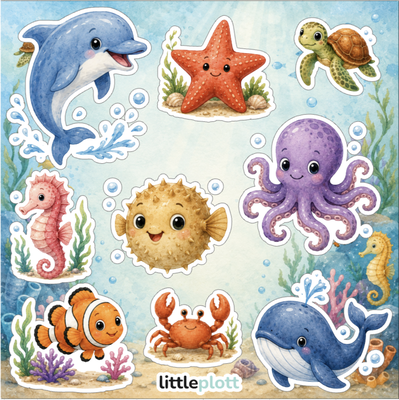 Sticker Meerestiere