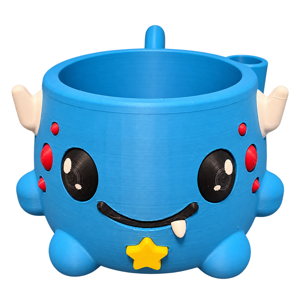 Blauer Monster-Eisbecherhalter – Vorderansicht